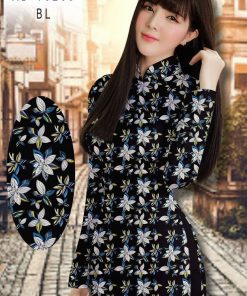 Vải áo dài hoa nguyên áo AD 10269