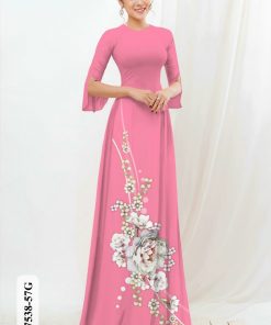 Vải áo dài hoa 3d HD7538