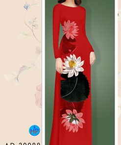 Vải áo dài hoa 3d AD 30088