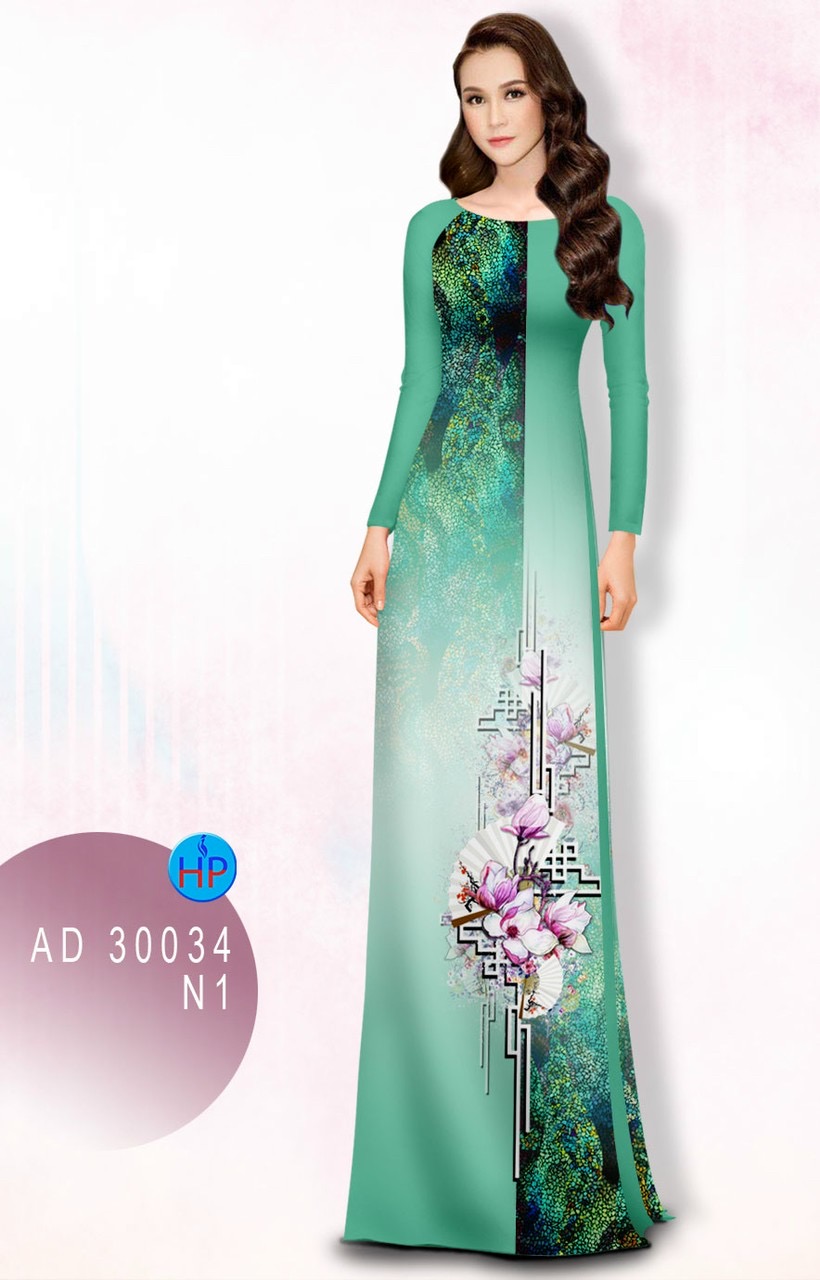 Vải áo dài hoa 3d AD 30034 - Ảnh 6