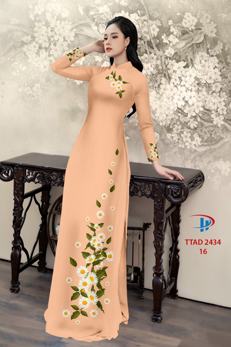 Vải áo dài hoa cúc TTAD-2434 - Ảnh 14