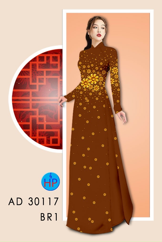 Vải áo dài hoa ngay eo Ad 30117 - Ảnh 13