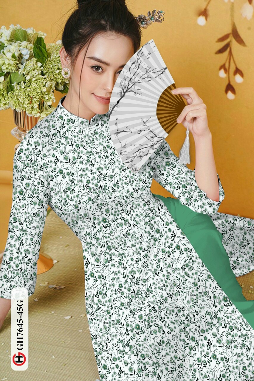 Vải áo dài hoa nhí GH7645 - Ảnh 11