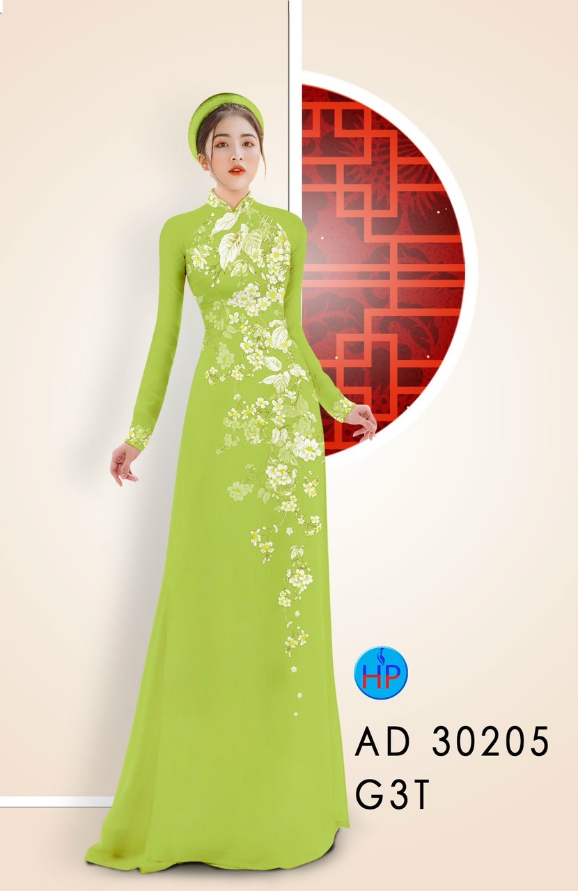 Vải áo dài hoa đào rơi AD 30205 - Ảnh 19