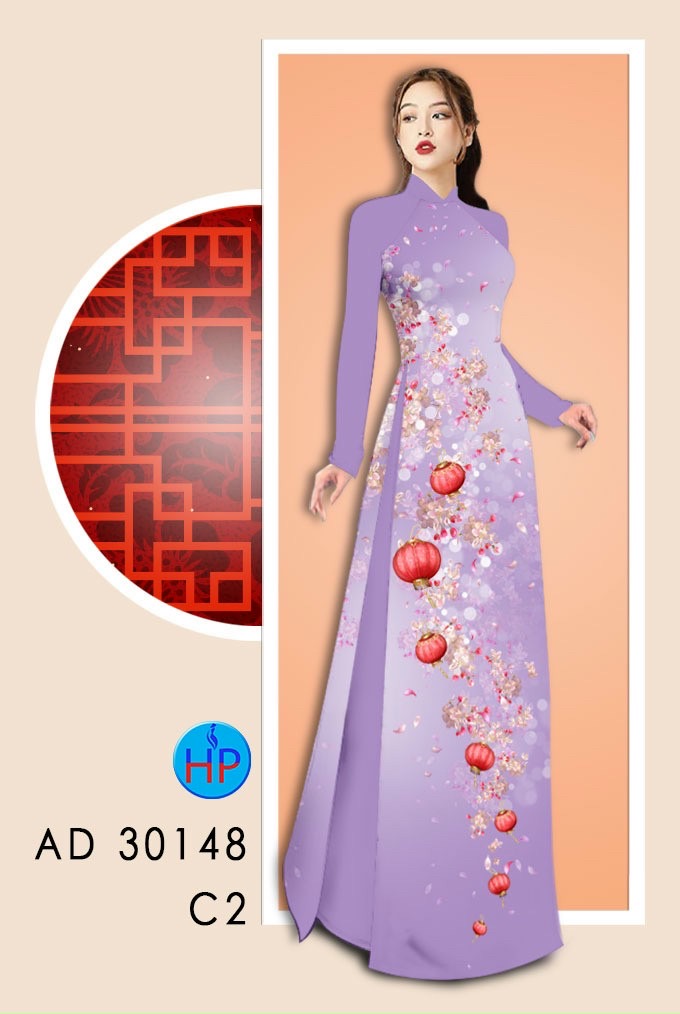 Vải áo dài hoa đào AD 30148 - Ảnh 10