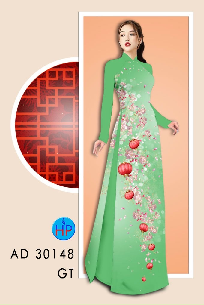 Vải áo dài hoa đào AD 30148 - Ảnh 6