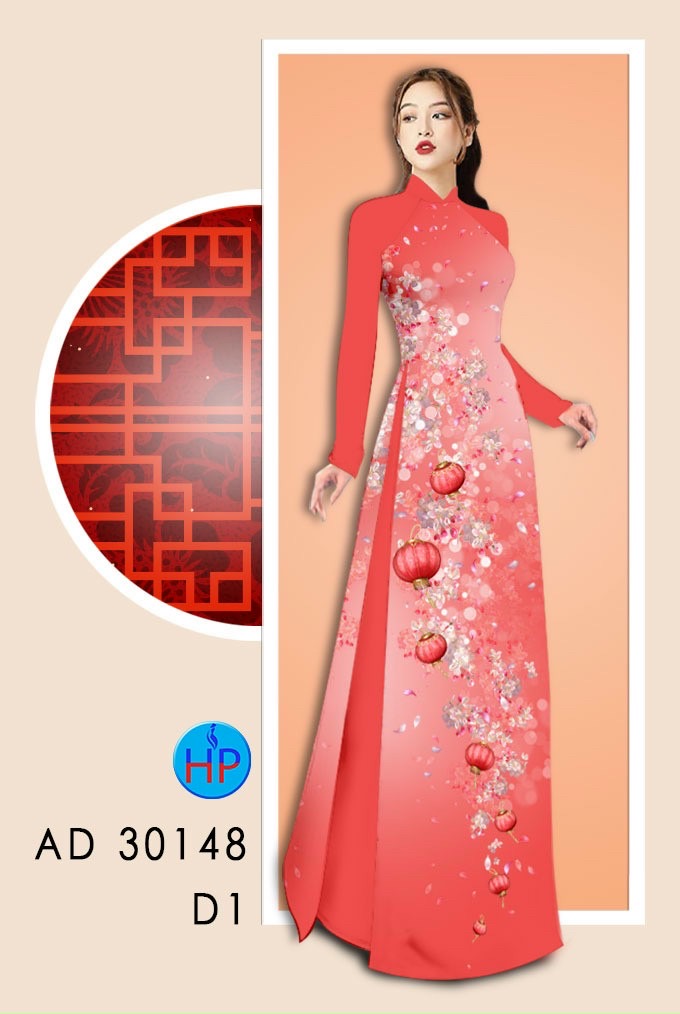 Vải áo dài hoa đào AD 30148 - Ảnh 12
