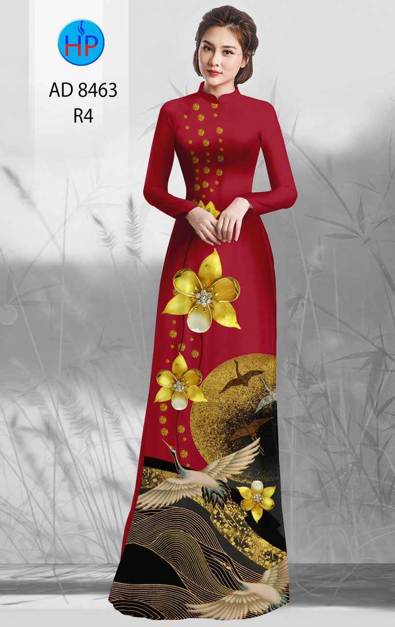 Vải áo dài hoa và hạc AD 8463 - Ảnh 17