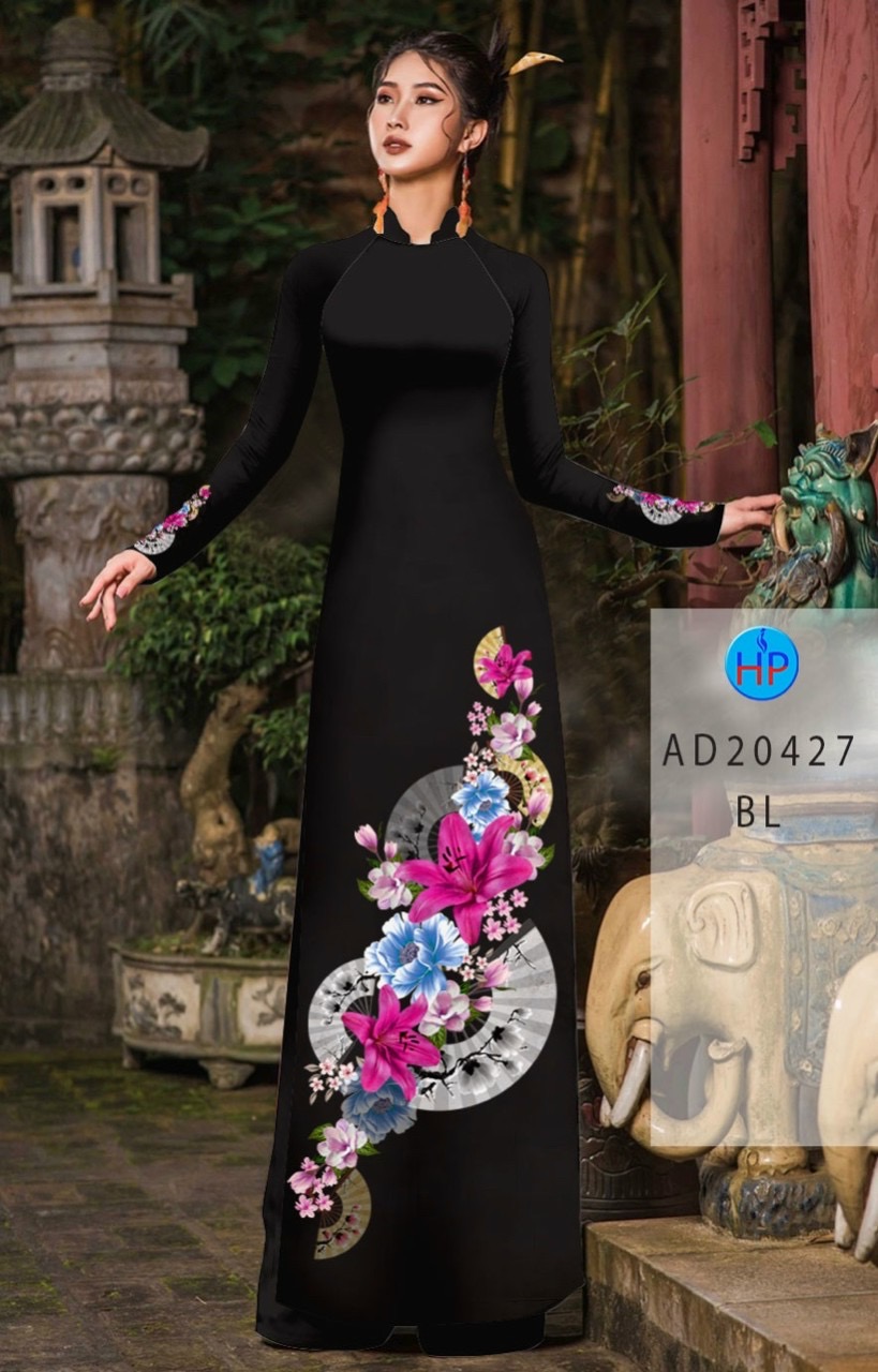Vải áo dài hoa 3d AD 20427 - Ảnh 17