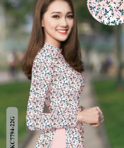 Vải áo dài hoa nhí KC7794