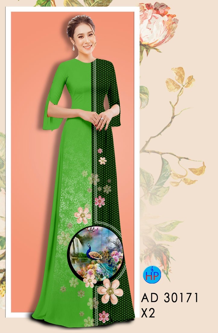 Vải áo dài chim công AD 30171 - Ảnh 16