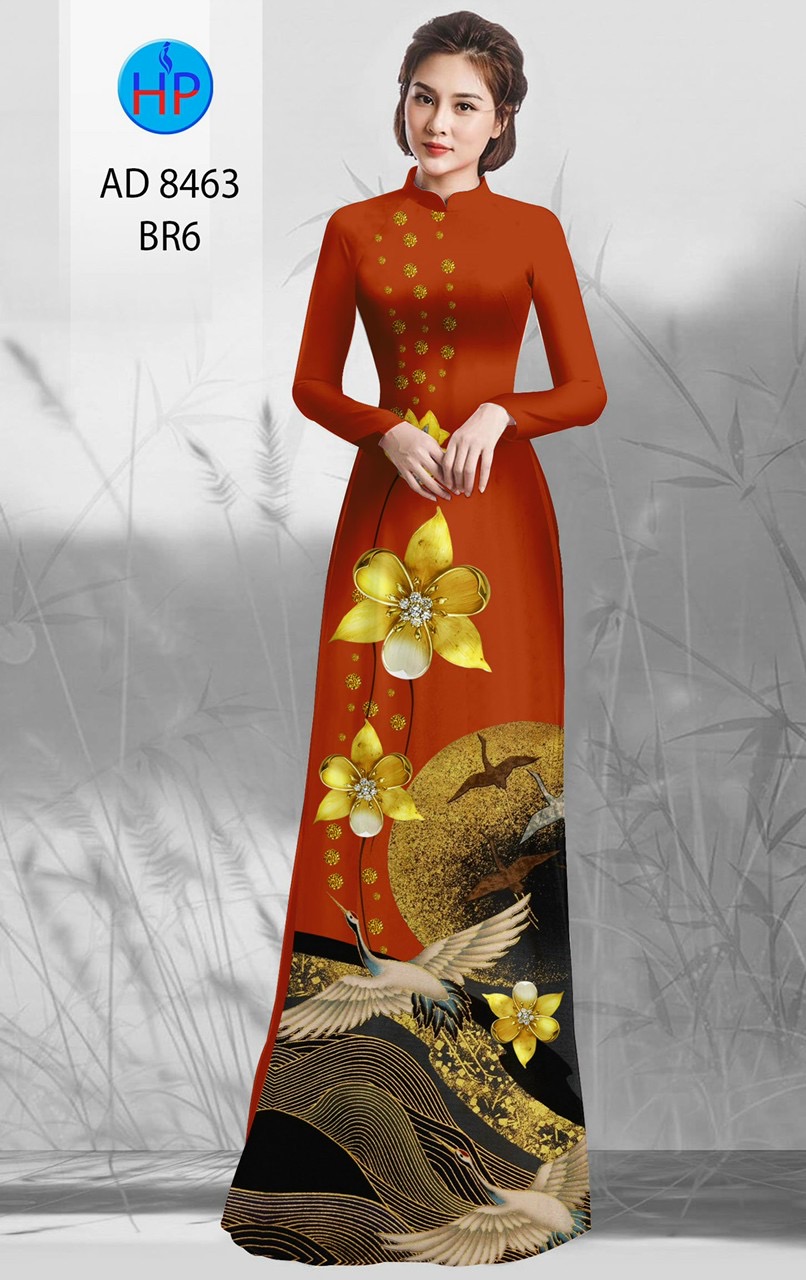 Vải áo dài hoa và hạc AD 8463 - Ảnh 19