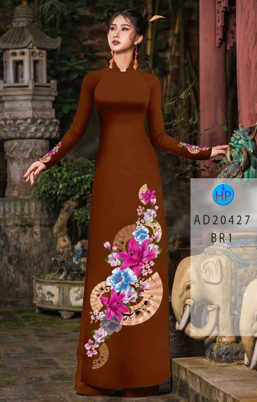 Vải áo dài hoa 3d AD 20427 - Ảnh 19