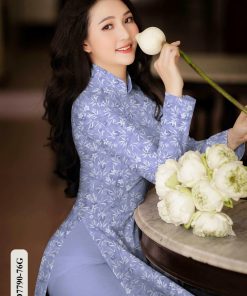Alternative view of Vải áo dài hoa nguyên áo HD7790