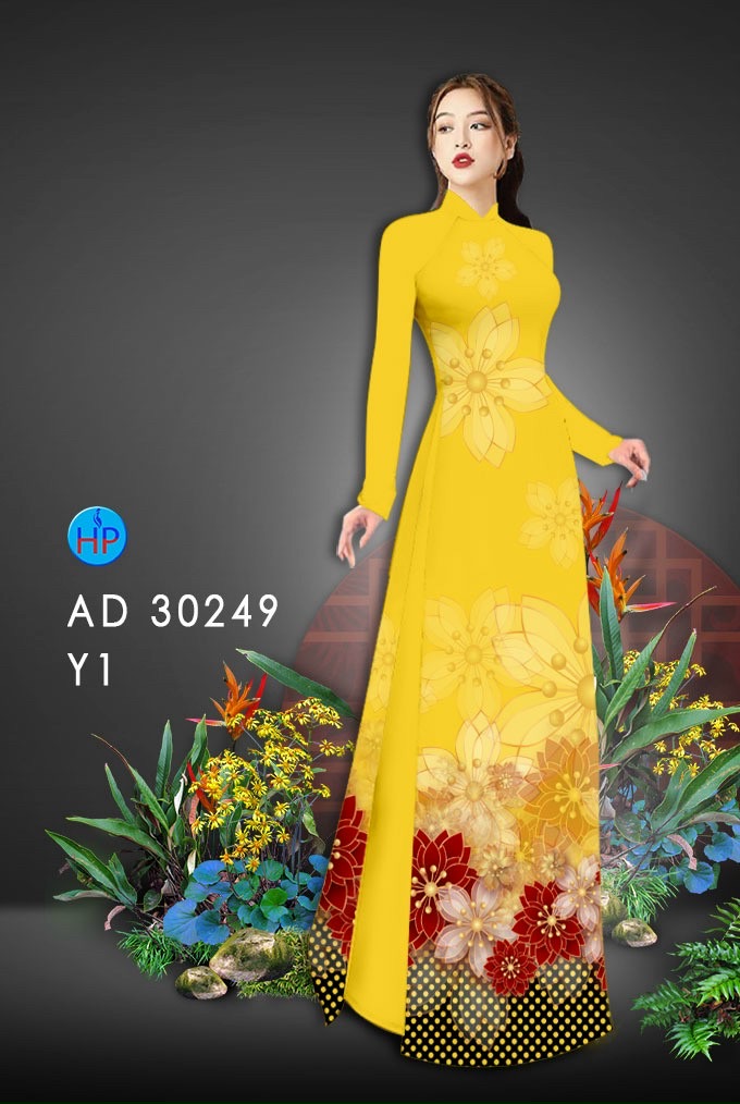 Vải áo dài hoa 3d AD 30249 - Ảnh 16