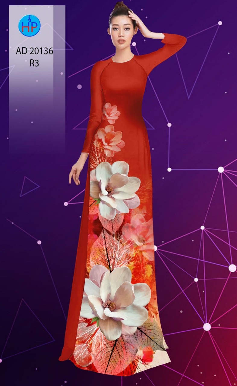 Vải áo dài hoa đào AD 20136 - Ảnh 19