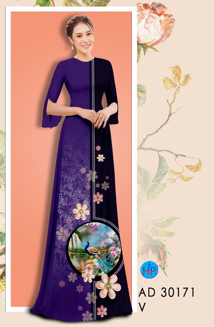 Vải áo dài chim công AD 30171 - Ảnh 5