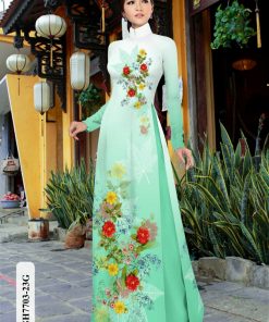 Alternative view of Vải áo dài hoa trên dưới GH7703