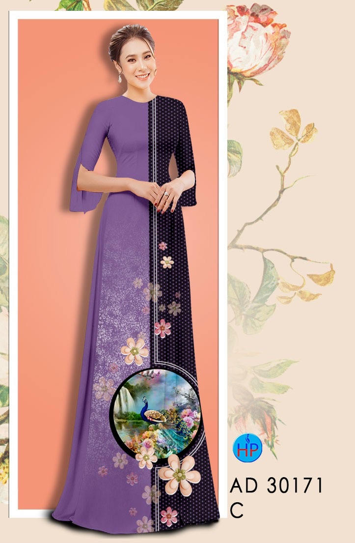 Vải áo dài chim công AD 30171 - Ảnh 7