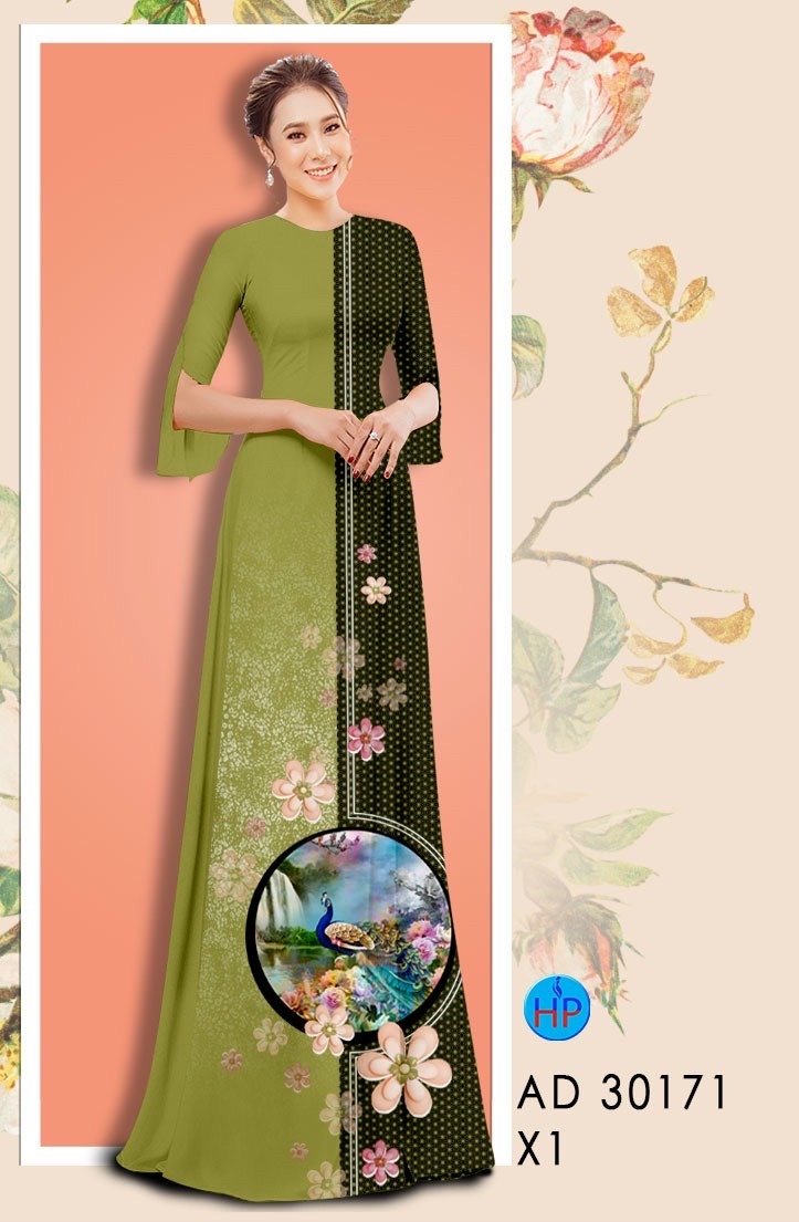 Vải áo dài chim công AD 30171 - Ảnh 8