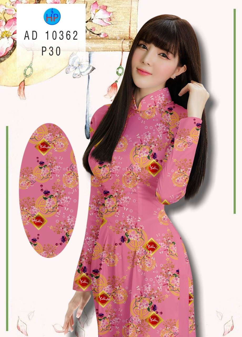 Vải áo dài hoa đào AD 10362 - Ảnh 15