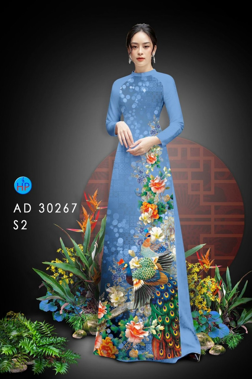Vải áo dài chim công AD 30267 - Ảnh 9
