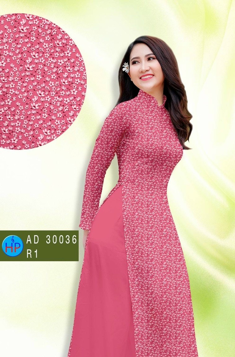 Vải áo dài hoa nhí Ad 30036 - Ảnh 4