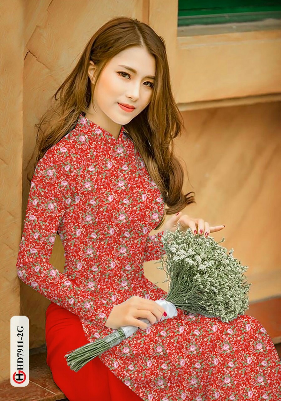 Vải áo dài hoa nhí Hd7911 - Ảnh 6