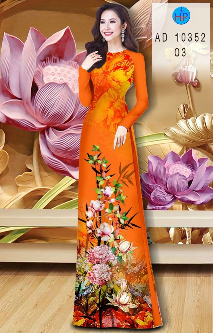 Vải áo dài hoa 3d AD 10352 - Ảnh 15