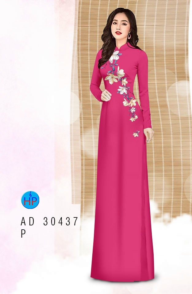 Vải áo dài hoa 3d AD 30437 - Ảnh 6