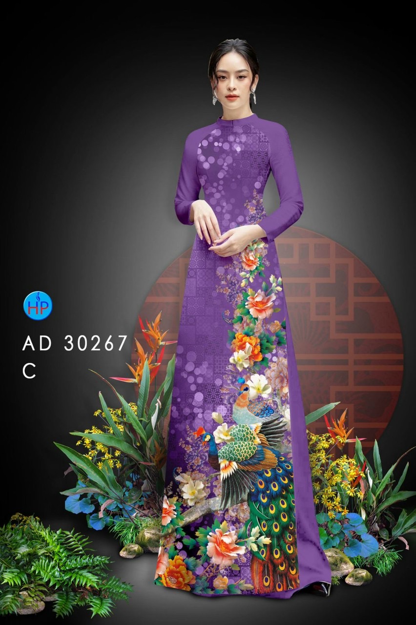 Vải áo dài chim công AD 30267 - Ảnh 19