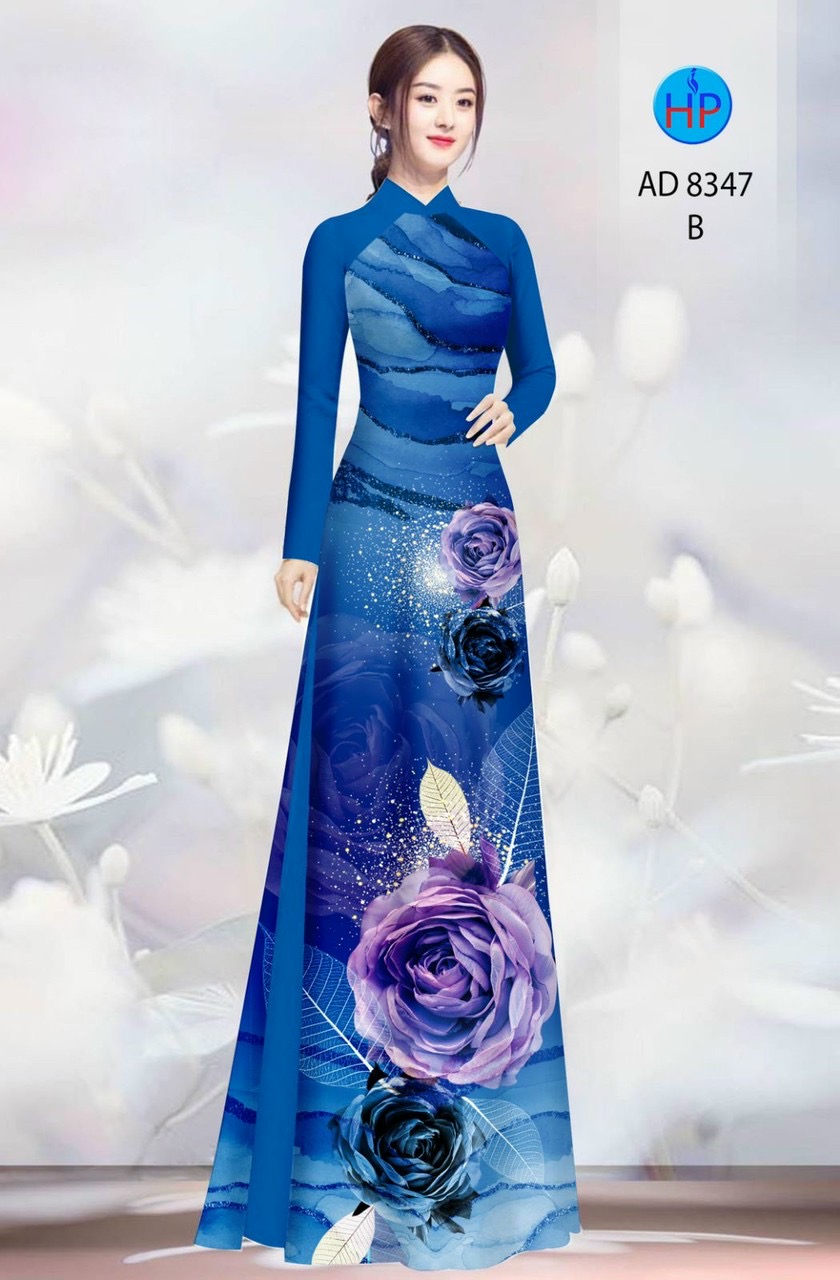 Vải áo dài hoa hồng AD 8347 - Ảnh 13