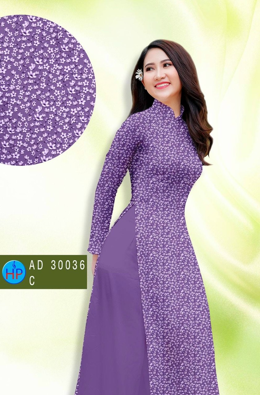 Vải áo dài hoa nhí Ad 30036 - Ảnh 16