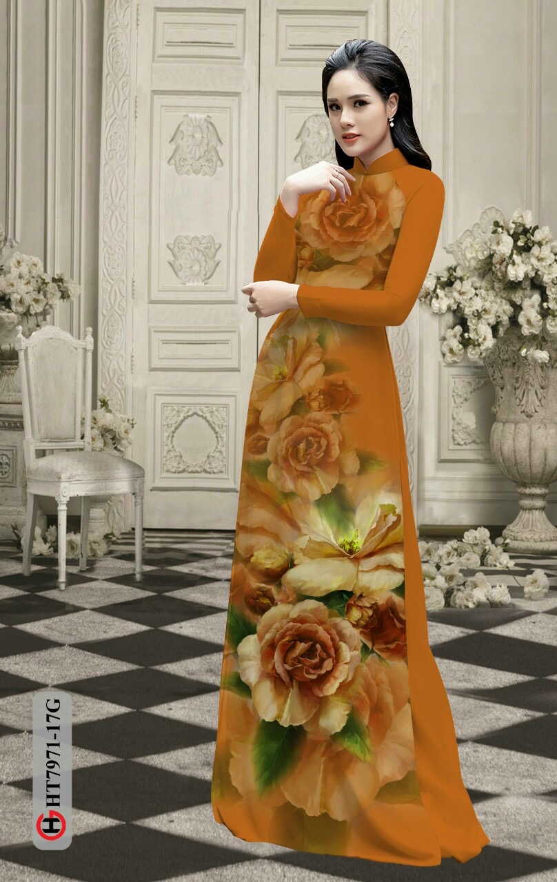 Vải áo dài hoa 3d Ht7971 - Ảnh 15