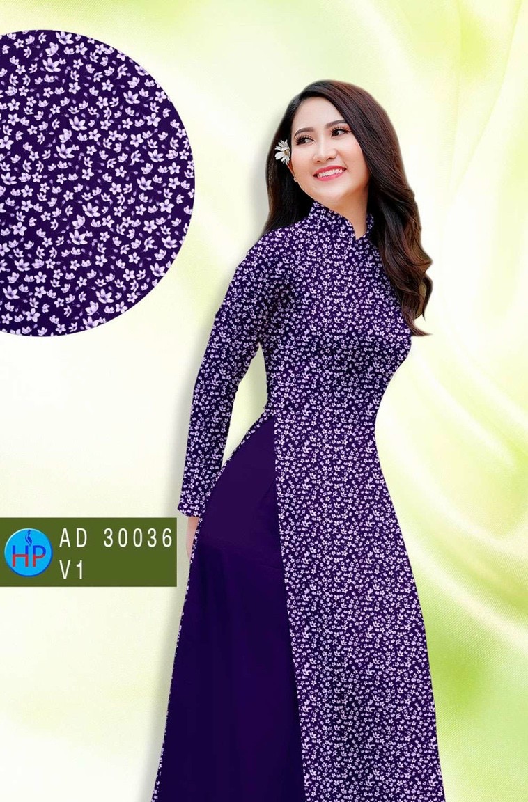 Vải áo dài hoa nhí Ad 30036 - Ảnh 7