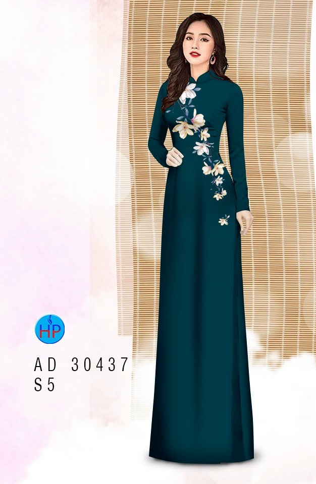 Vải áo dài hoa 3d AD 30437 - Ảnh 14