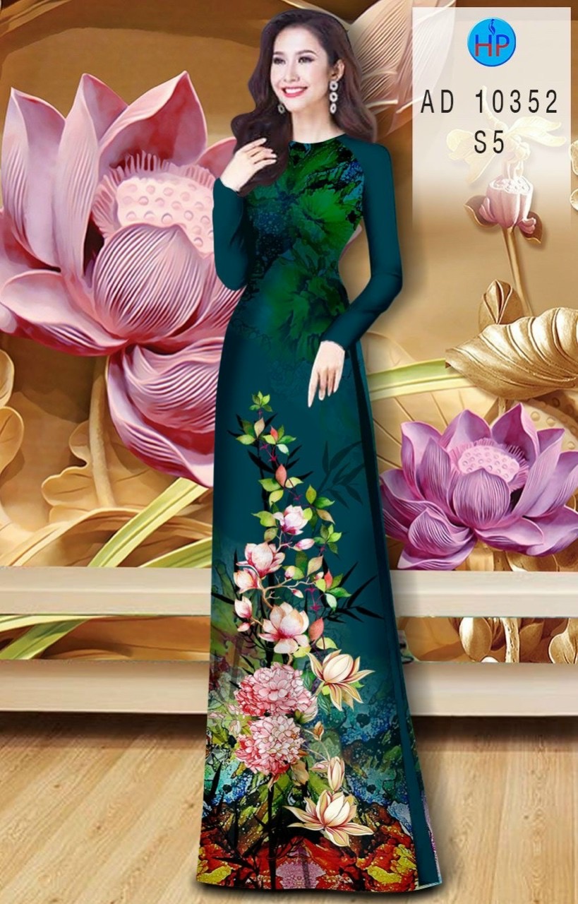 Vải áo dài hoa 3d AD 10352 - Ảnh 17