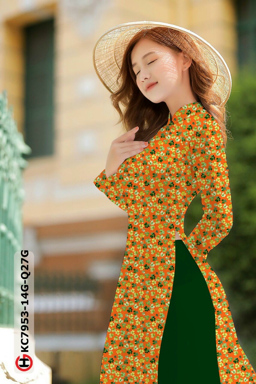 Vải áo dài hoa nhí KC7953 - Ảnh 3