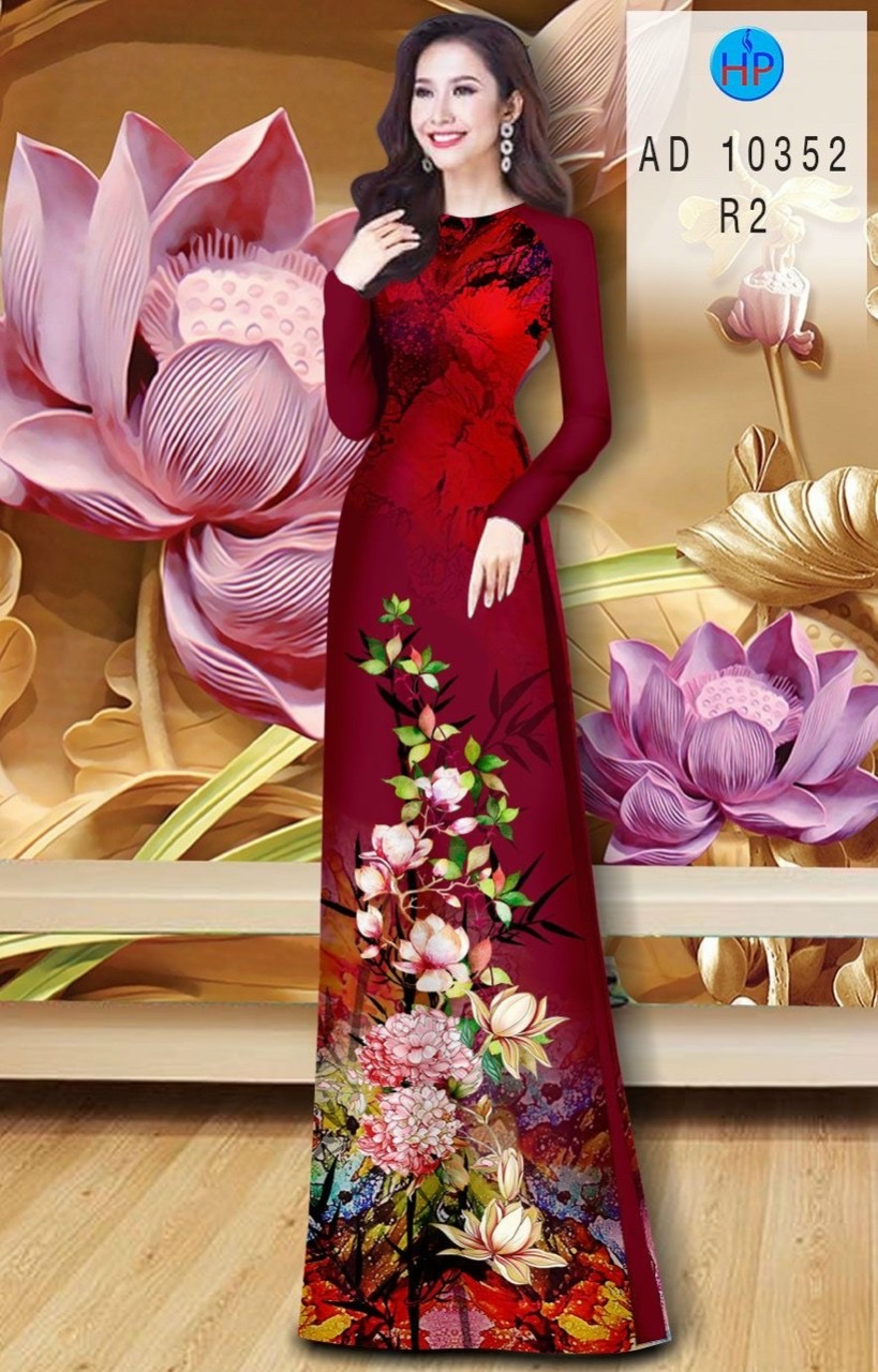 Vải áo dài hoa 3d AD 10352 - Ảnh 16