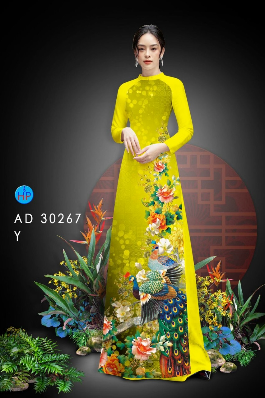 Vải áo dài chim công AD 30267 - Ảnh 4