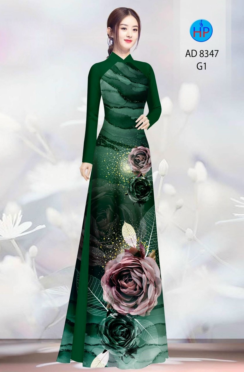 Vải áo dài hoa hồng AD 8347 - Ảnh 8