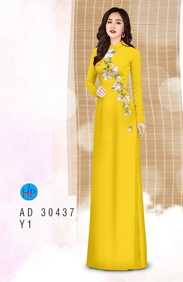Vải áo dài hoa 3d AD 30437 - Ảnh 5
