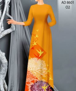 Alternative view of Vải áo dài hoa cúc AD 8601