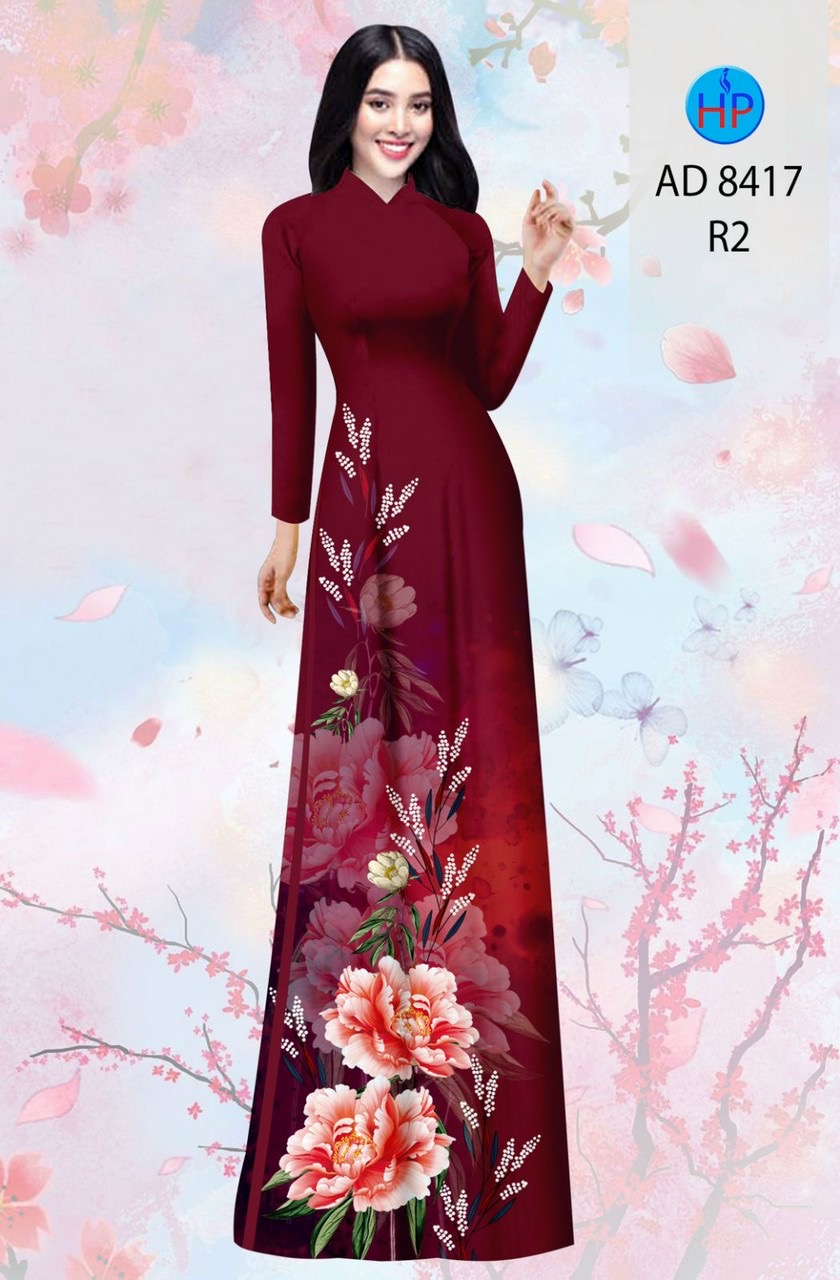 Vải áo dài hoa 3d AD 8417 - Ảnh 13