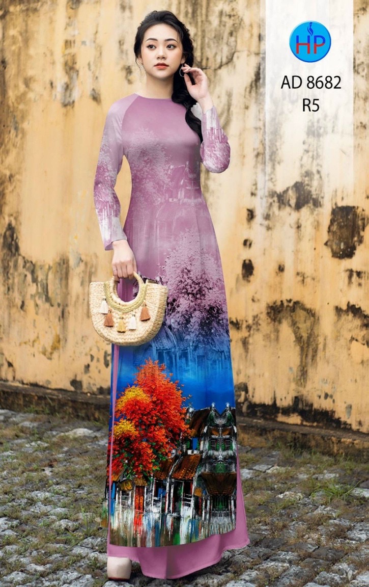 Vải áo dài phong cảnh AD 8682 - Ảnh 17