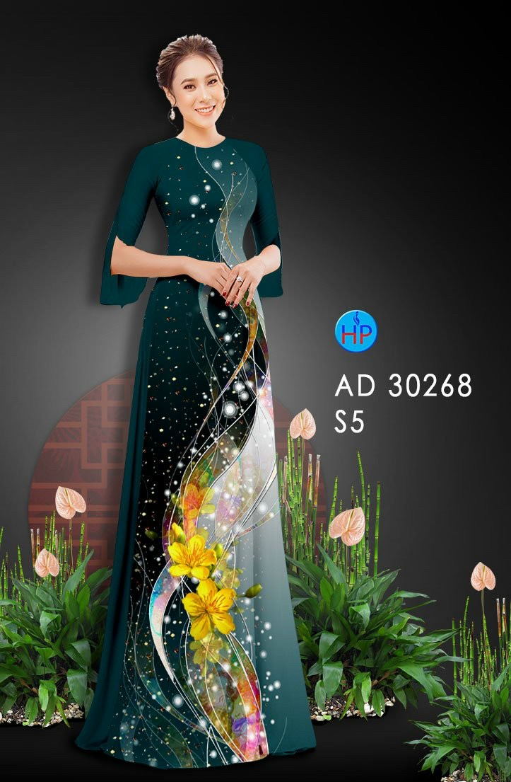 Vải áo dài hoa mai AD 30268 - Ảnh 16