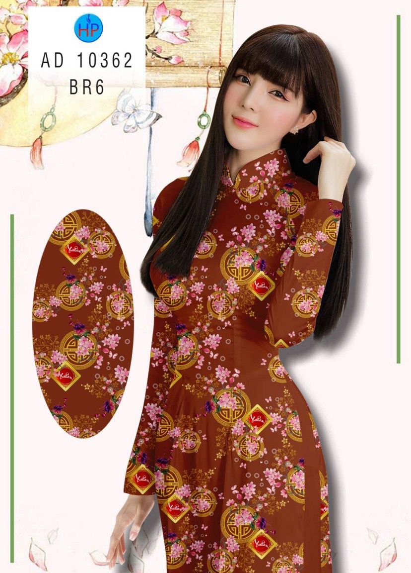Vải áo dài hoa đào AD 10362 - Ảnh 7