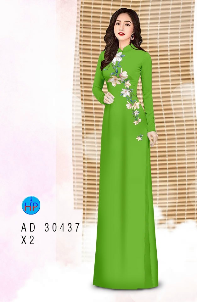 Vải áo dài hoa 3d AD 30437 - Ảnh 7