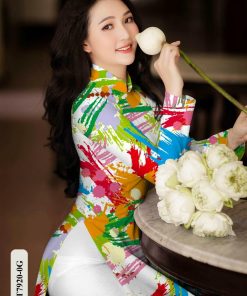 Vải áo dài hoa văn HT7920