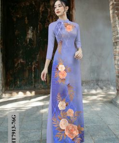 Alternative view of Vải áo dài hoa 3d HT7913